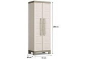 KIS EXCELLENCE HOCH Kunststoffschrank 65x45x182cm Sand