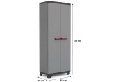 KIS STILO UTILITY Kunststoffschrank 68x39x173cm grau/schwarz