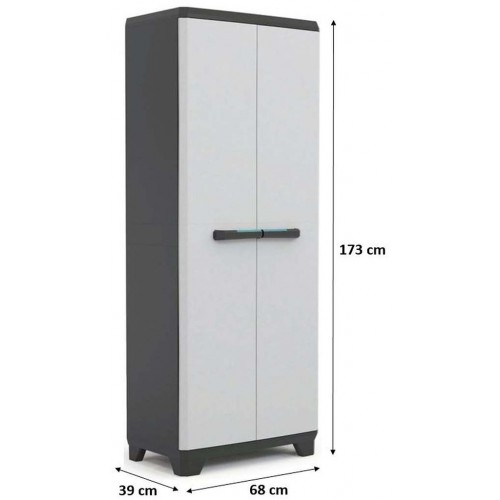 KIS LINEAR UTILITY Kunststoffbox 68x39x173cm grau/schwarz 9726000