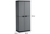 KIS JOLLY HOCH Kunststoffschrank 68x39x166cm dunkelgrau
