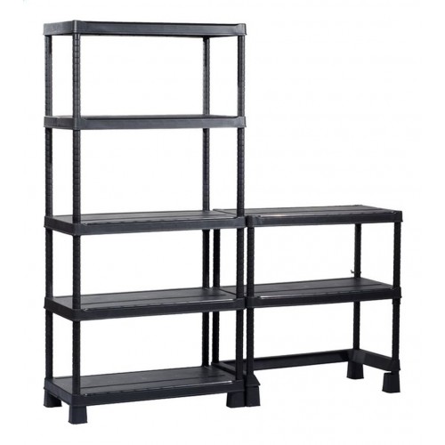 KIS PLUS OPEN BASE MAXI Kunststoffregal 180x45x182cm, schwarz KIS PLUS OPEN BASE MAXI Kunststoffregal 180x45x182cm, schwarz