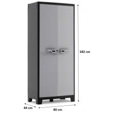 KIS TITAN HOCH Kunststoffbox 80x44x182cm grau/schwarz