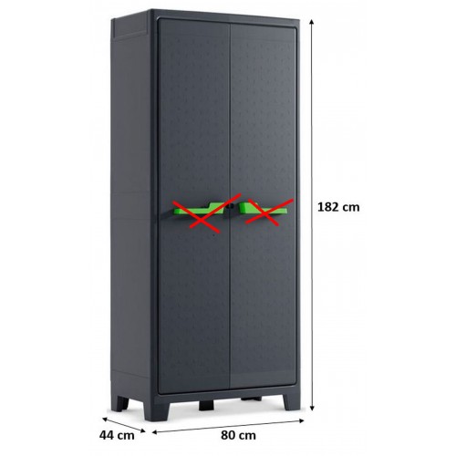 KIS MOBY HOCH Kunststoffschrank 44x80x182cm dunkelgrau