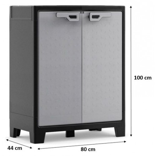 KIS TITAN NIEDRIG Kunststoffbox 80x44x100cm grau/schwarz