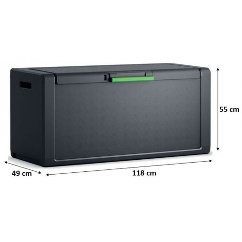 KIS MOBY CHEST 300L Aufbewahrungsbox 118x49x55cm dunkelgrau