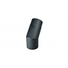 Rauchrohrknie 45° O200 x 2 mm mit Reinigungsöffnung schwarz