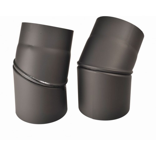 Rauchrohrknie Einstellbar 0-45° O160 x 1,5 mm schwarz