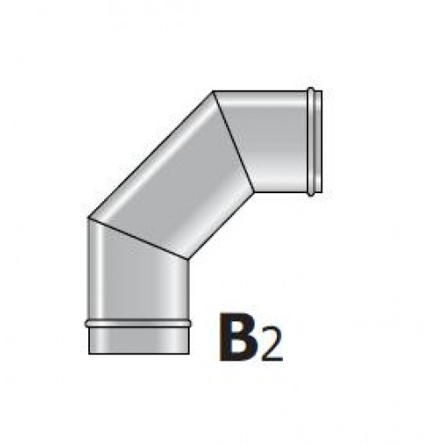 Kniestück 80/90 rostfreier Stahl EC90/80