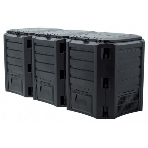 Ausverkauf Prosperplast MODULE COMPOGREEN 1200L Gartenkomposter schwarz IKSM1200C-S411