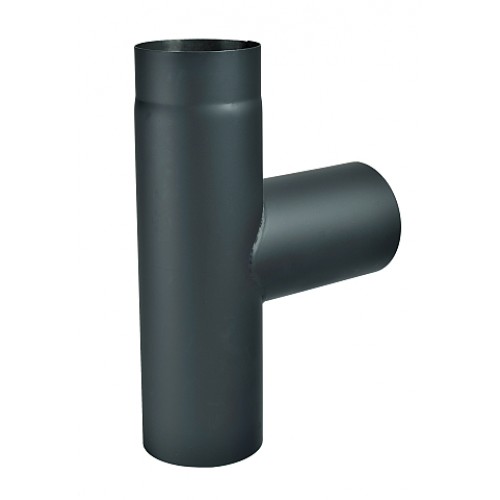 Rauchrohr T-Stück 145 mm x 1,5 schwarz Rauchrohr T-Stück 145 mm x 1,5 schwarz