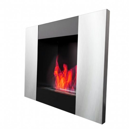 KRATKI Biokamin QUAT VERTICAL schwarz, Edelstahl gebürstet TÜV KRATKI Biokamin QUAT VERTICAL schwarz, Edelstahl gebürstet TÜV