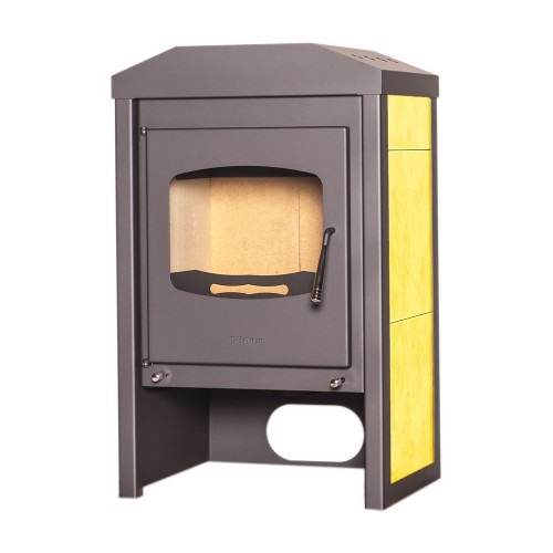 HS FLAMINGO Kaminofen VEGA 9kW, Anthrazit/Gelb HS FLAMINGO Kaminofen VEGA 9kW, Anthrazit/Gelb