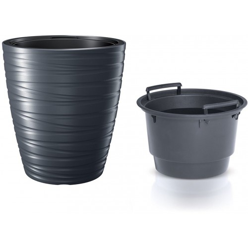 Prosperplast MAZE Blumentopf 29,6cm, anthrazit DBMZ300 Prosperplast MAZE Blumentopf 29,6cm, anthrazit DBMZ300