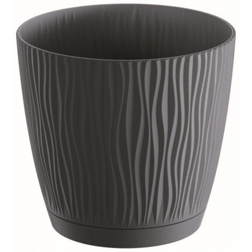 Prosperplast SANDY P Blumentopf mit Untersetzer 16,8 cm, antrazit DSY170P-S433