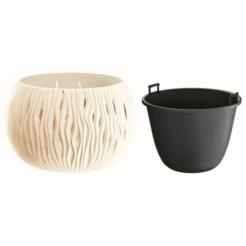 Prosperplast SANDY Bowl Blumentopf 29cm, 4l, creme DSK290 Prosperplast SANDY Bowl Blumentopf 29cm, 4l, creme DSK290