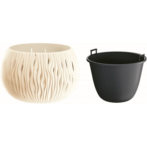 Prosperplast SANDY Bowl Blumentopf 14cm, 0,75l, creme DSK150 Prosperplast SANDY Bowl Blumentopf 14cm, 0,75l, creme DSK150