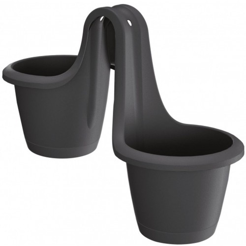Prosperplast RESPANA TWINS Hängeblumentopf 46,3 cm, anthrazit DRED200-S433 Prosperplast RESPANA TWINS Hängeblumentopf 46,3 cm, anthrazit DRED200-S433