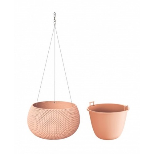 Prosperplast SPLOFY Bowl WS Hängeblumentopf 29cm, 3,9l, pfirsich DKSP290WS-488U