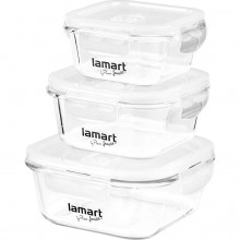 LAMART 3er Set Frischhaltebehälter LT6012