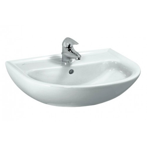 Laufen PRO B Waschbecken mit Hahnloch, weiss LCC 8.1095.1.400.104.1