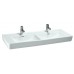LAUFEN PRO A Doppel-Waschtisch 130x48 mit 2 Hahnlöchern 8.1496.7.000.104.1