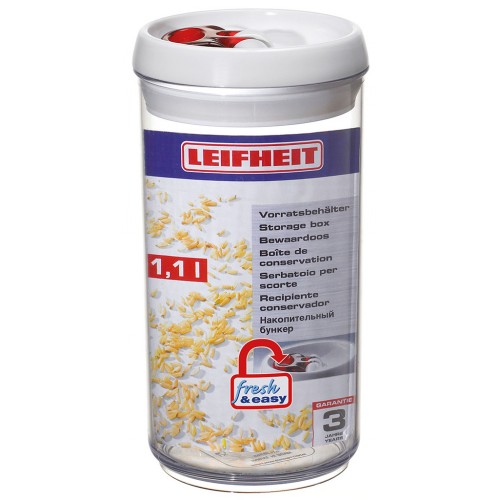 LEIFHEIT Fresh & Easy Vorratsdose 1,1 L, rund 31201