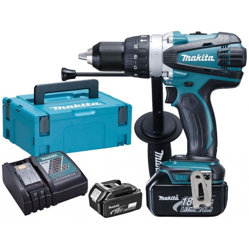 Makita DHP458RTJ Akku Schlagbohrschrauber Li-ion, LXT, 18V ( 2x5,0 Ah/18V) Makpac