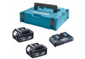 Makita 197629-2, Power Source Kit 5 Ah 2x Akku 1850B+Ladegerät DC18RD + Makpac Gr. 3