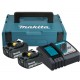 Makita 197952-5 Power Source Kit 18V 3Ah, 2x Akku BL1830B + Ladegerät DC18RC, MakPack Gr.1