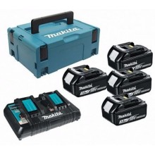 Makita 197970-3 Set Li-ion LXT 18V 4xBL1830B + DC18RD Ladegerät + Makpac Gr.2