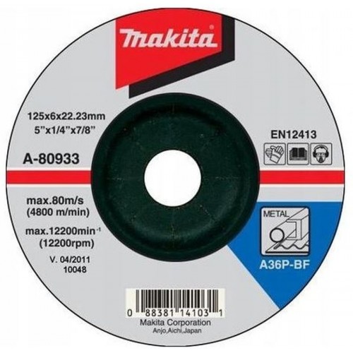 Makita A-80933 Schruppscheibe 125x6x22mm Metall (1 Stück)