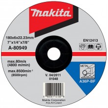 Makita A-80949 Schruppscheibe 180x6x22mm Metall (1 Stück)