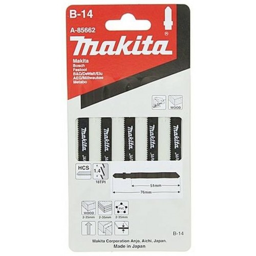 Makita A-85662 Stichsägeblatt 50mm, B-14 5St.