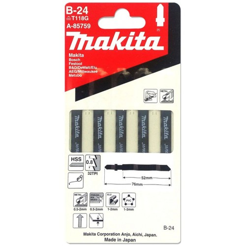 Makita A-85759 Stichsägeblatt 52mm, B-24 5St.