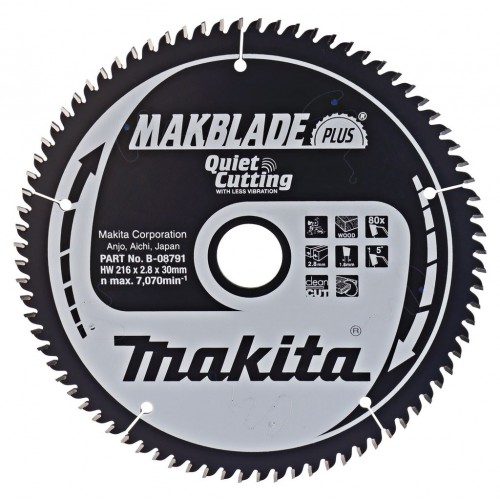 Makita B-08791 Kreissägeblatt, 216 x 30 mm, 80 Zähne