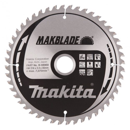 Makita B-08969 Kreissägeblatt, 216 x 30 mm, 48 Zähne