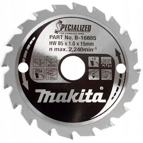 Makita B-16885 HM-Sägeblatt 85x15mm 20Z