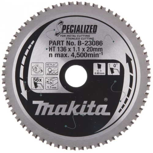 Makita B-23086 HM-Sägeblat 136x20mm 56Z