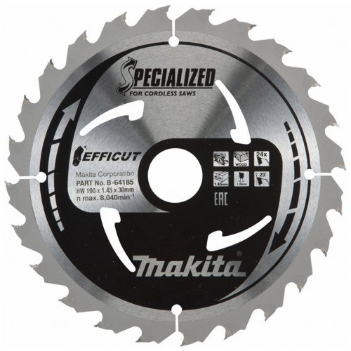 Makita B-64185 TCT Efficut Sägeblatt 190mmx30mm 24Z