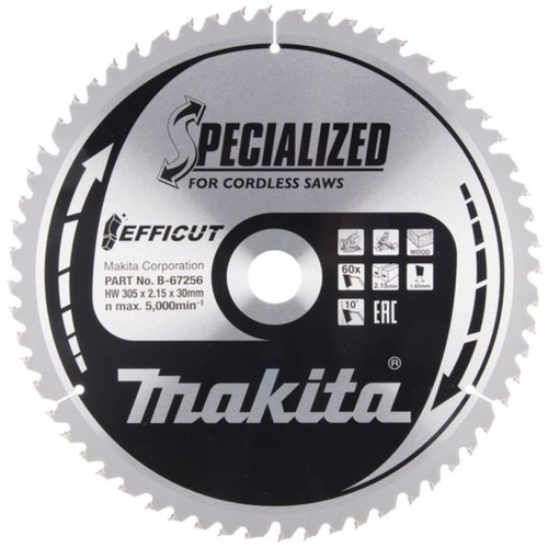 Makita B-67256 305x30mm 60 Zähne Efficut TCT Sägeblatt