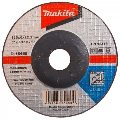 Makita D-18465 Schruppscheibe 125x6x22mm Metall (1 Stück)