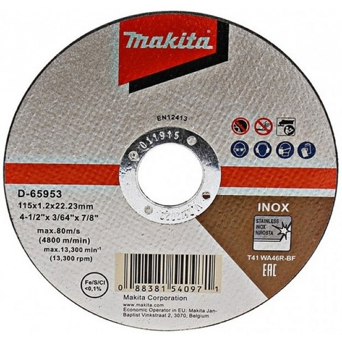 Makita D-65953 Trennscheibe 115x1,2x22mm Inox (1 Stück)