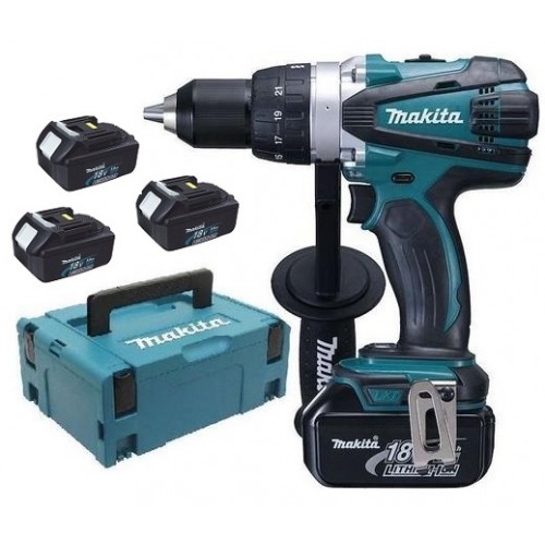 Makita DDF458RF3J Akku-Bohrschrauber Li-ion ( 91 Nm/3x3,0Ah/18V) Makpac