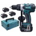 Makita DDF458RF3J Akku-Bohrschrauber Li-ion ( 91 Nm/3x3,0Ah/18V) Makpac