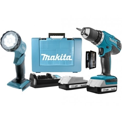 MAKITA Akku-Bohrschrauber Set Li-ion 18V / 1,3Ah G , DF457DWLX1