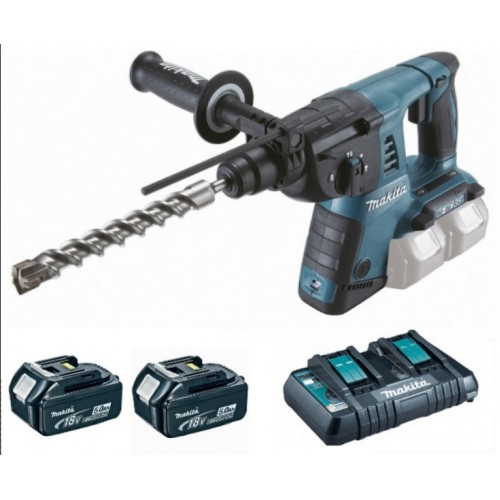 Makita DHR263PT2J Akku-Bohrhammer Li-ion LXT (18V/2x5,0Ah) Makpac