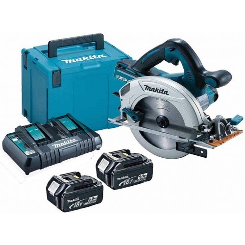 Makita DHS710PT2J Akku-Handkreissäge 190mm, Li-ion LXT (2x5,0Ah/18V) Makpac