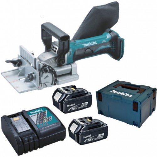 Makita DPJ180RTJ Akku-Nutfräse Li-ion (2x18V/5,0Ah) MAKPAC Makita DPJ180RTJ Akku-Nutfräse Li-ion (2x18V/5,0Ah) MAKPAC