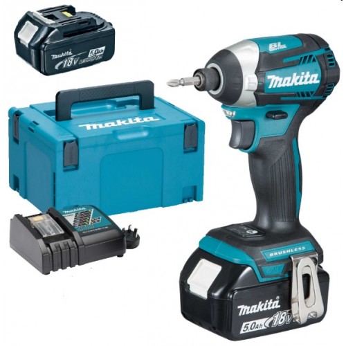 Makita DTD154RTJ Akku-Schlagschrauber 1/4" LI-ion (2x18V/5,0Ah) Makpac