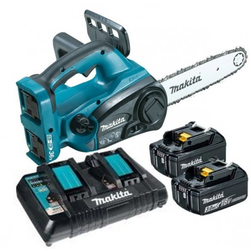 Makita DUC252PR2 Akku-Kettensäge 25cm, Li-on LXT 2x18V/3,0Ah + Ladegerät